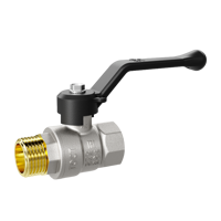 Изображение товара Кран шаровой прямой LD Pride DN40 PN25 1 1/2" НР/ВР латунь ручка рычаг
