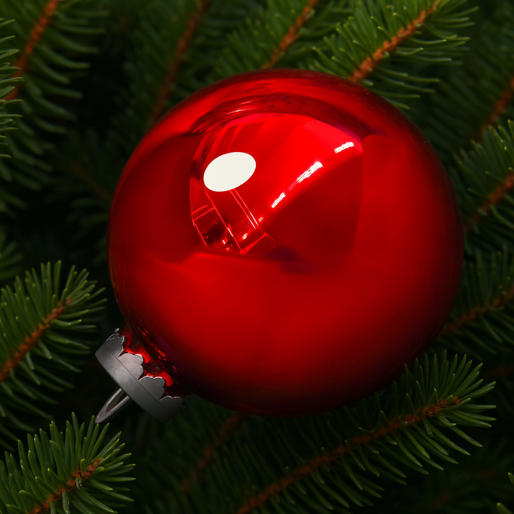 Изображение товара Елочный шар ø15 см пластик красный