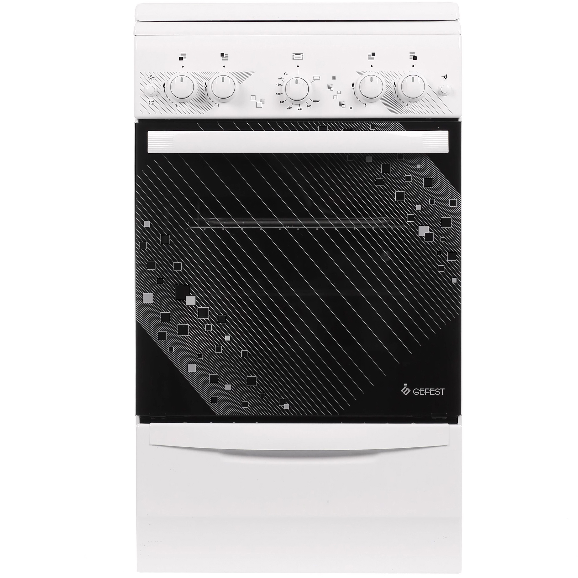 Изображение товара Газовая плита с духовкой Gefest 186609 50x85x58.5 см цвет белый