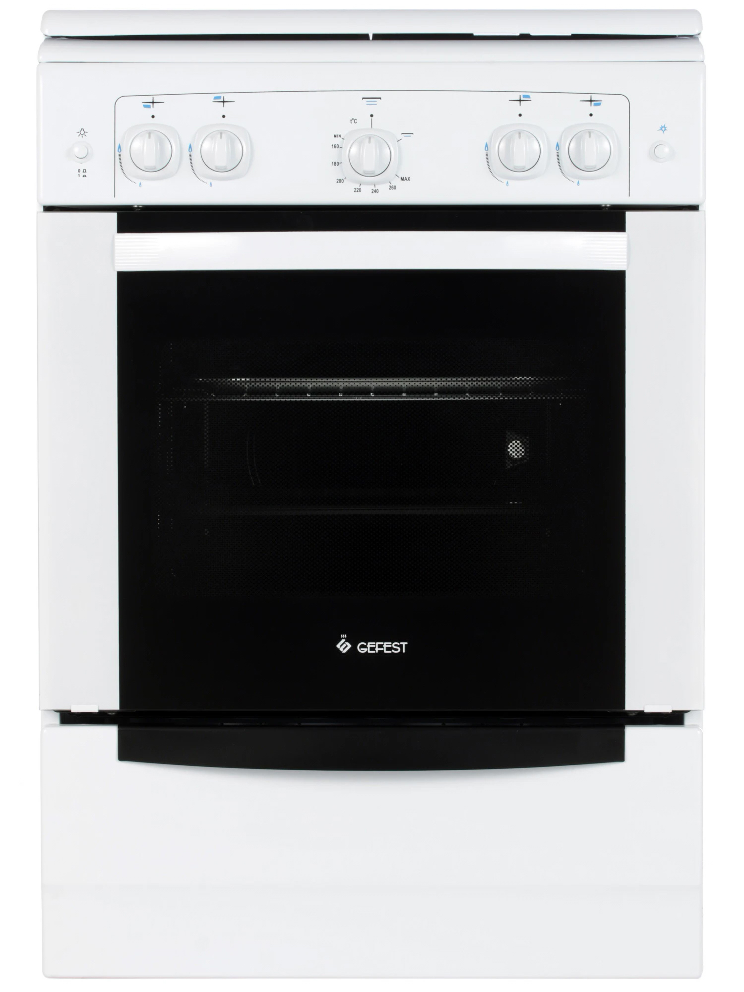 Изображение товара Газовая плита с духовкой GEFEST 6100-02 0009 белая 60x85 см