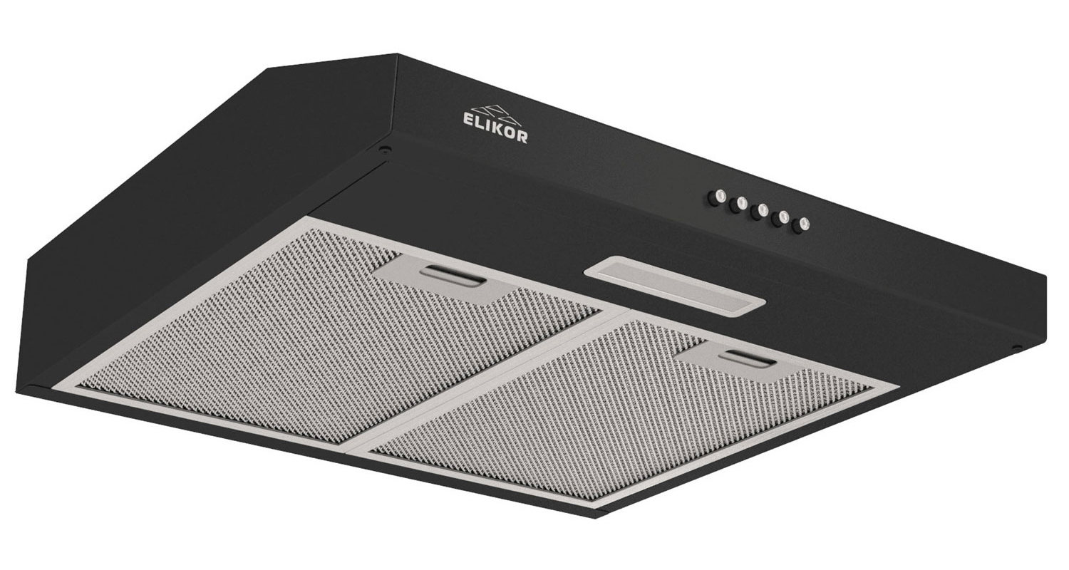 Изображение товара Вытяжка Elikor ECO 50 BK черная 49.5 см с механическим управлением