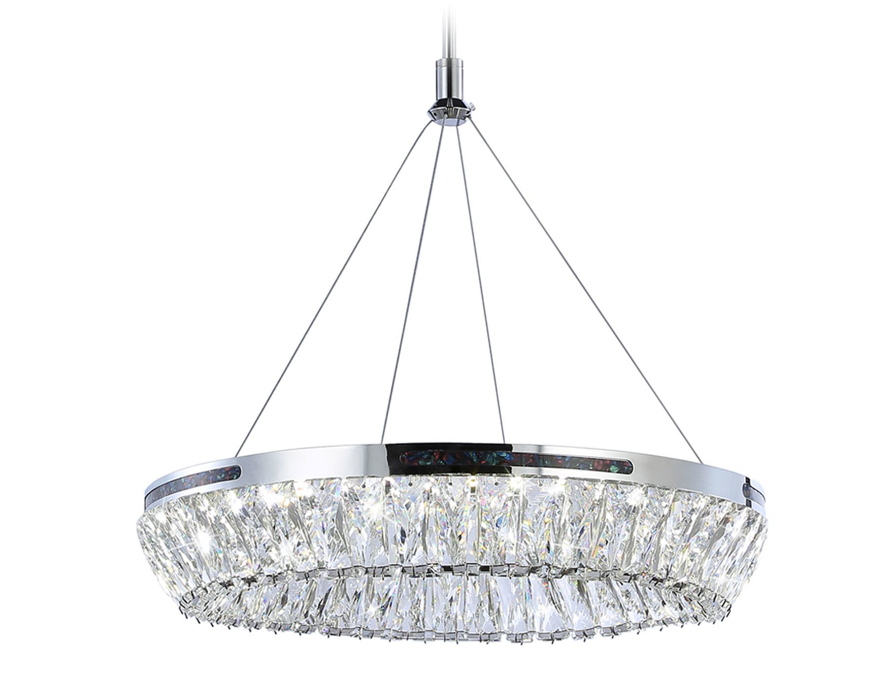 Изображение товара Люстра подвесная светодиодная AMBRELLA LIGHT TR5022 Traditional 18 м² нейтральный белый свет цвет хром