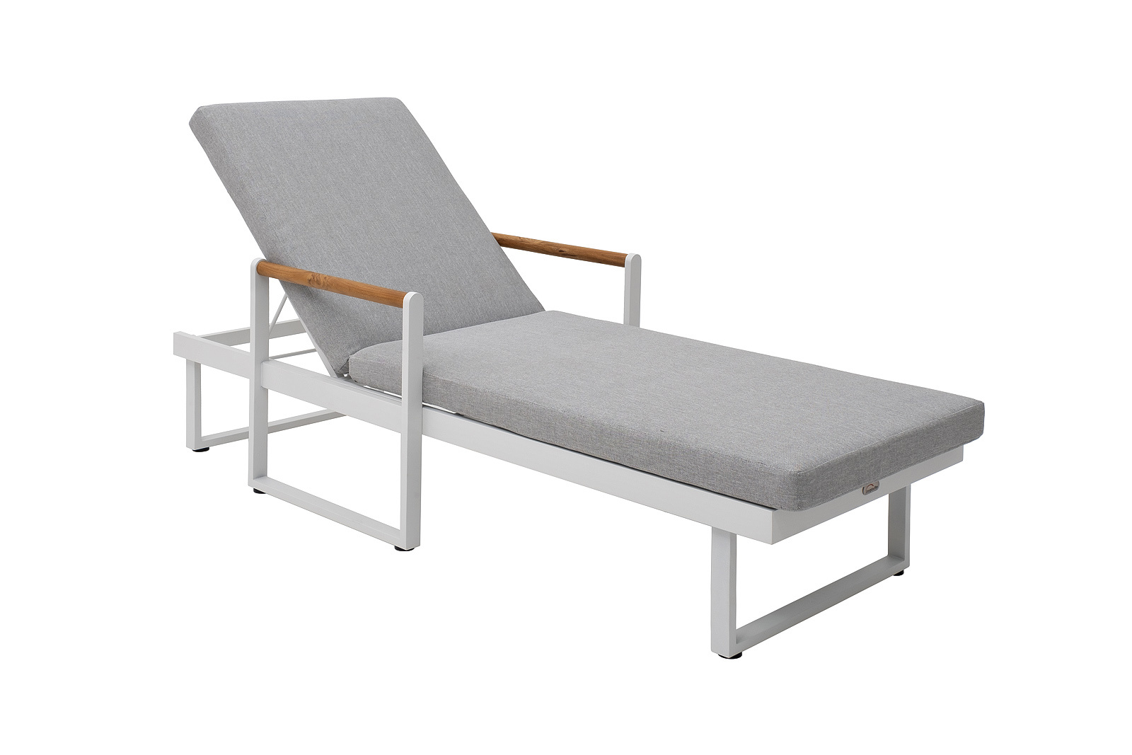 Изображение товара Шезлонг с подушкой Joygarden MAYA из алюминия, регулируемый, уличный, белый