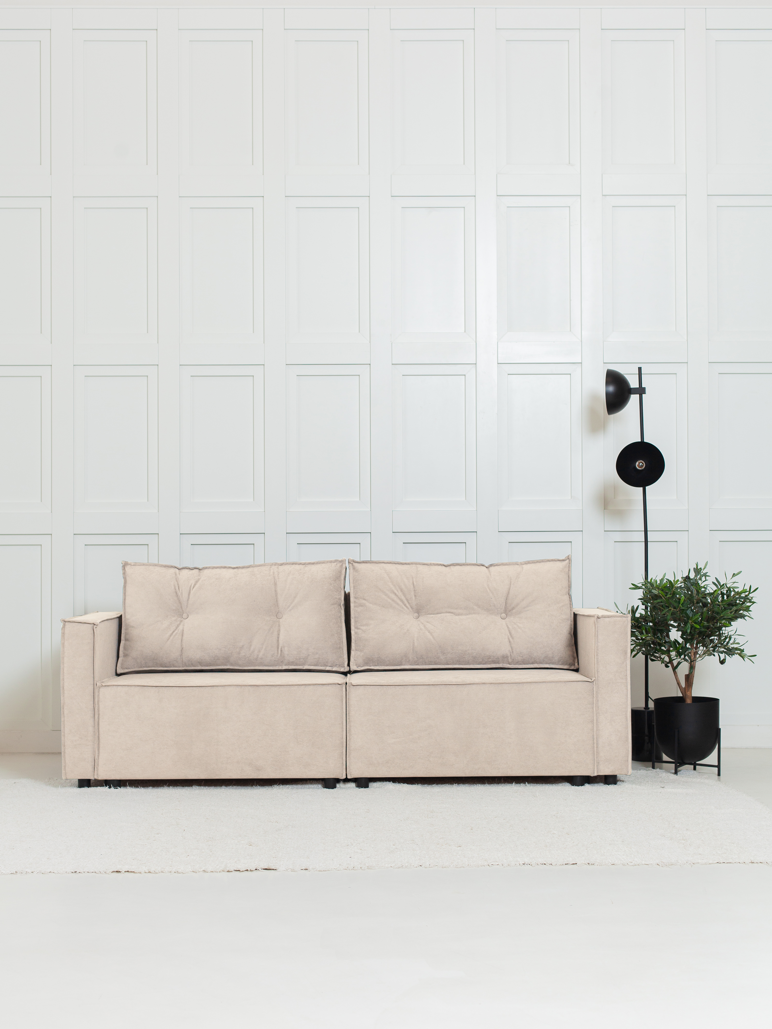 Изображение товара Диван раскладной Cityhd ЦюрихПро с механизмом еврокнижка и ящиком бежевый