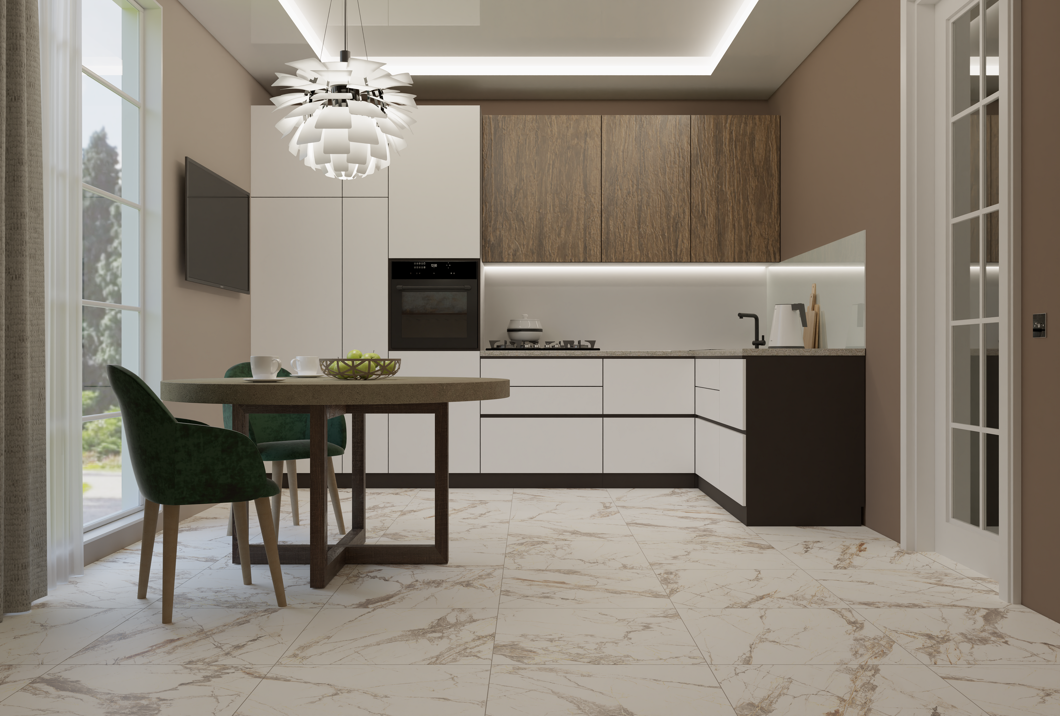 Изображение товара Керамогранит Primavera TP66M04 60x60 см белый серый глазурованный матовый