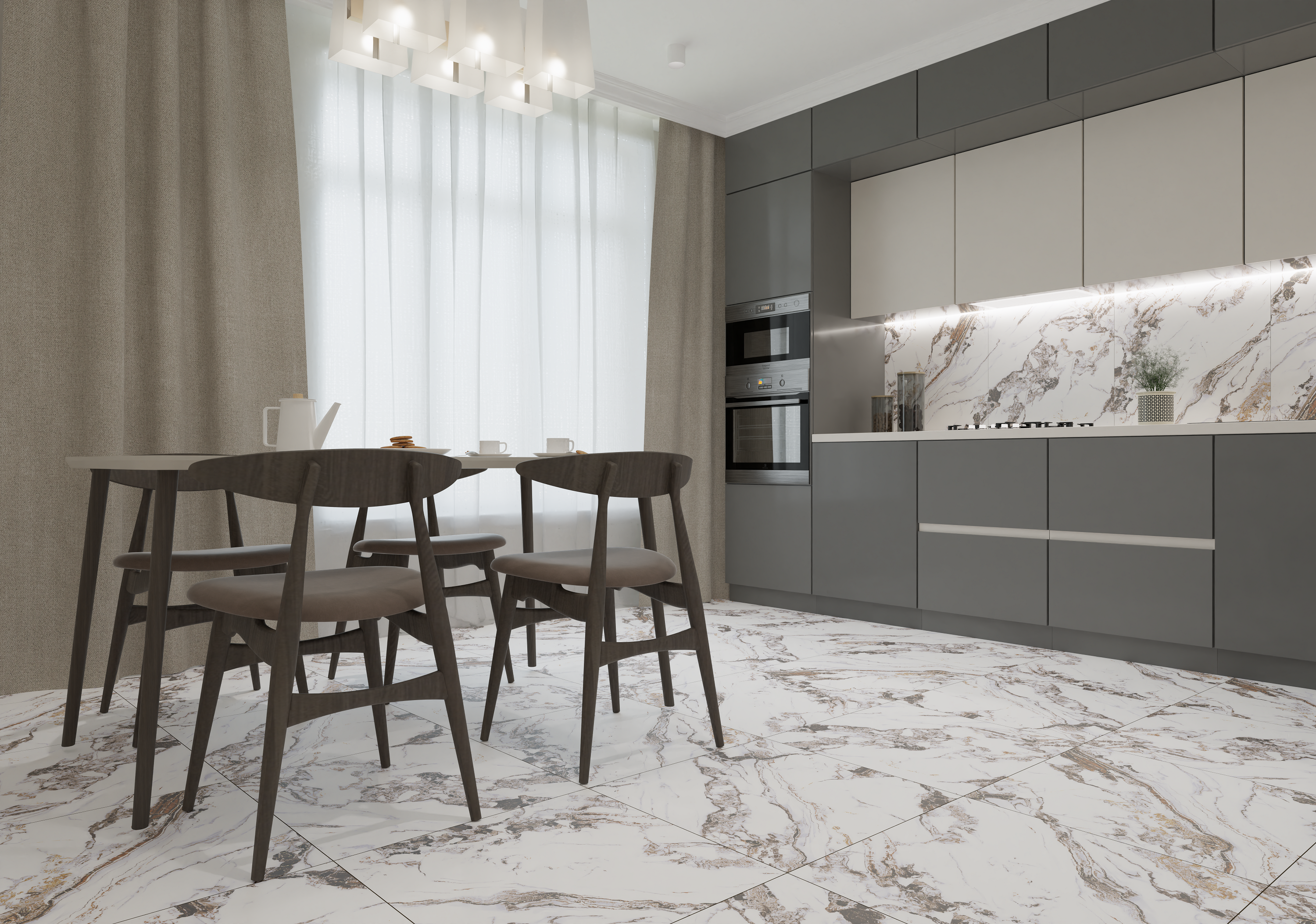 Изображение товара Керамогранит Primavera TP66M14 60x60см 1.44 м² цвет бело-бежевый, цена за упаковку