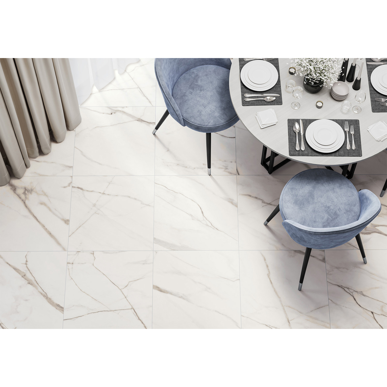 Изображение товара Керамогранит Artkera group Pure marble 60x60 см белый мраморный эффект