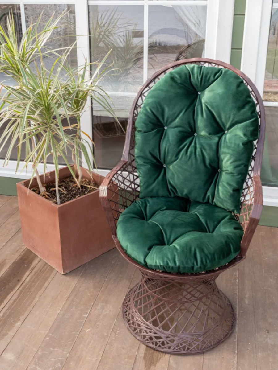 Изображение товара Кресло садовое Ajurio Flandria с подушкой, искусственный ротанг, Россия