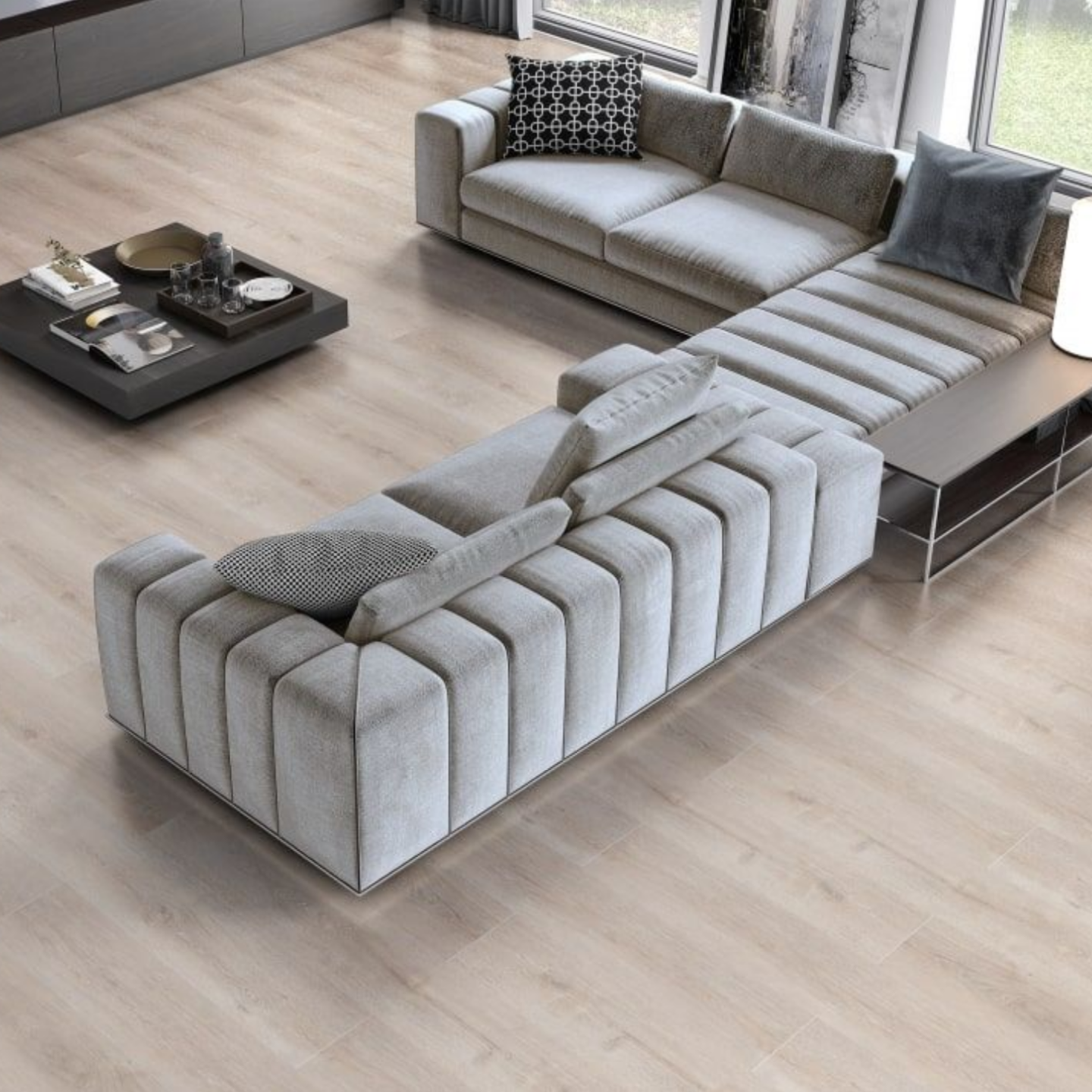 Изображение товара SPC плитка Quartz-Step Дуб Калахари 42 класс толщина 3.5 мм водостойкая для жилых и коммерческих по