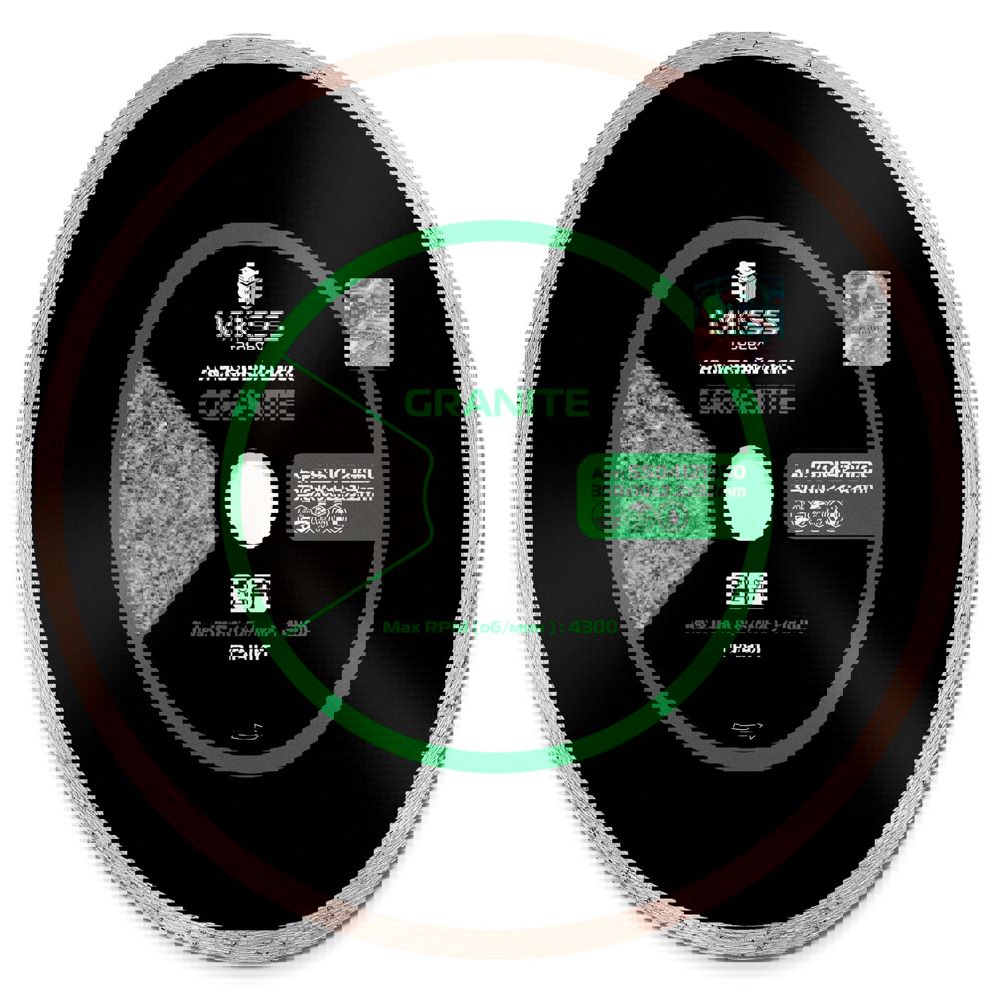 Изображение товара Диск алмазный по граниту MKSS Toolbox 350x32x2.2 мм профессиональный