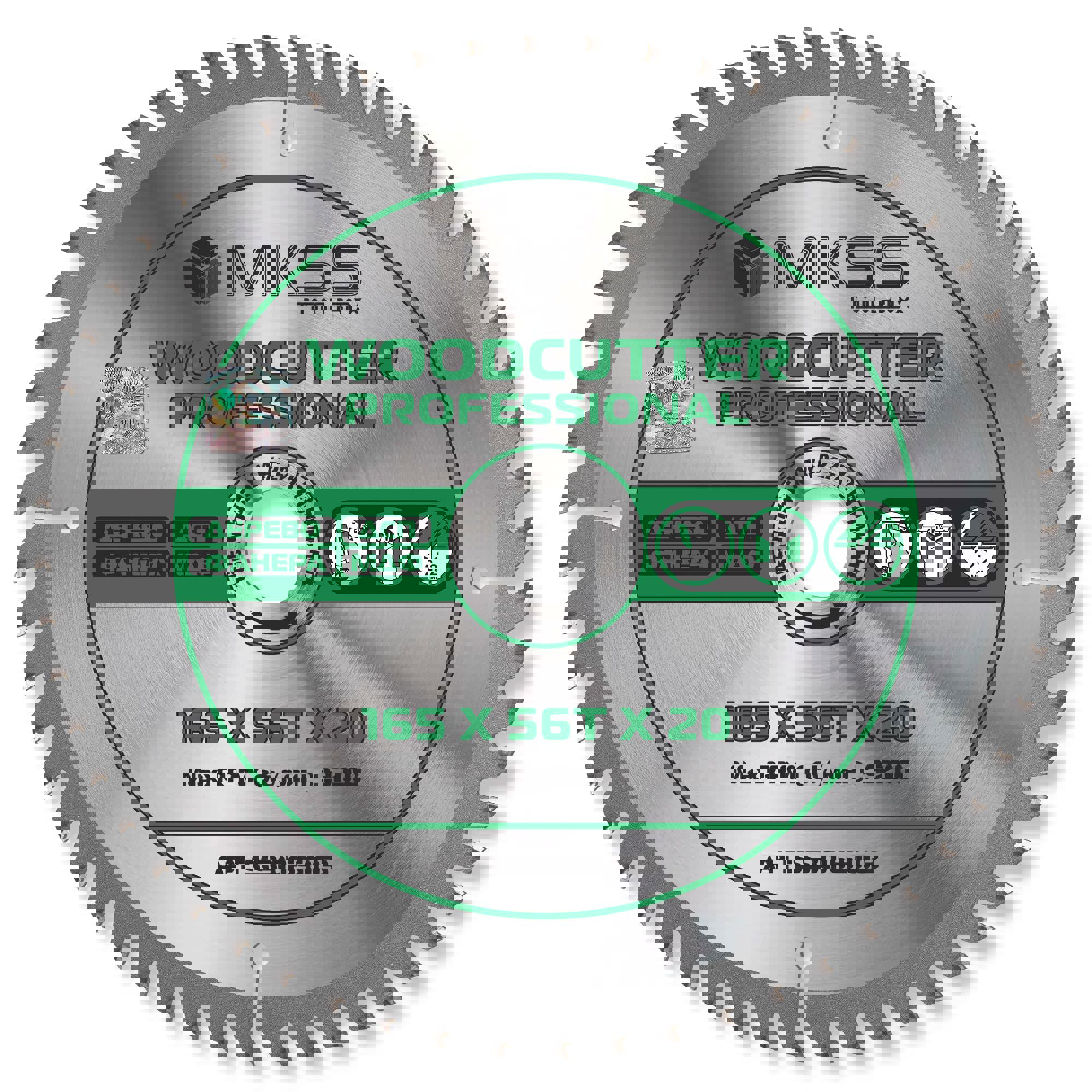Изображение товара Диск пильный по дереву Mkss Toolbox Woodcutter Professional SS3016 165 мм 56 зубьев