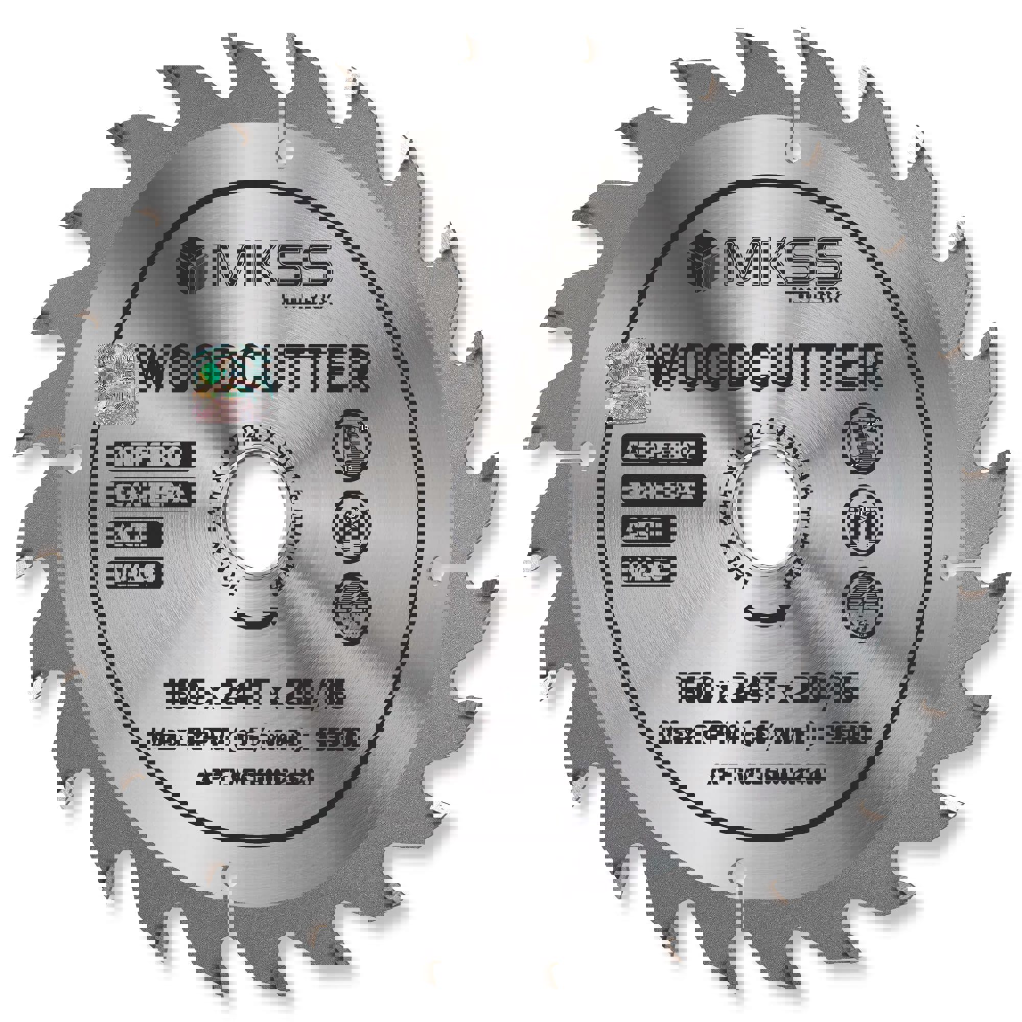 Изображение товара Диск пильный по дереву Mkss Toolbox Woodcutter WC1600 24Т 160x20x1.3 мм