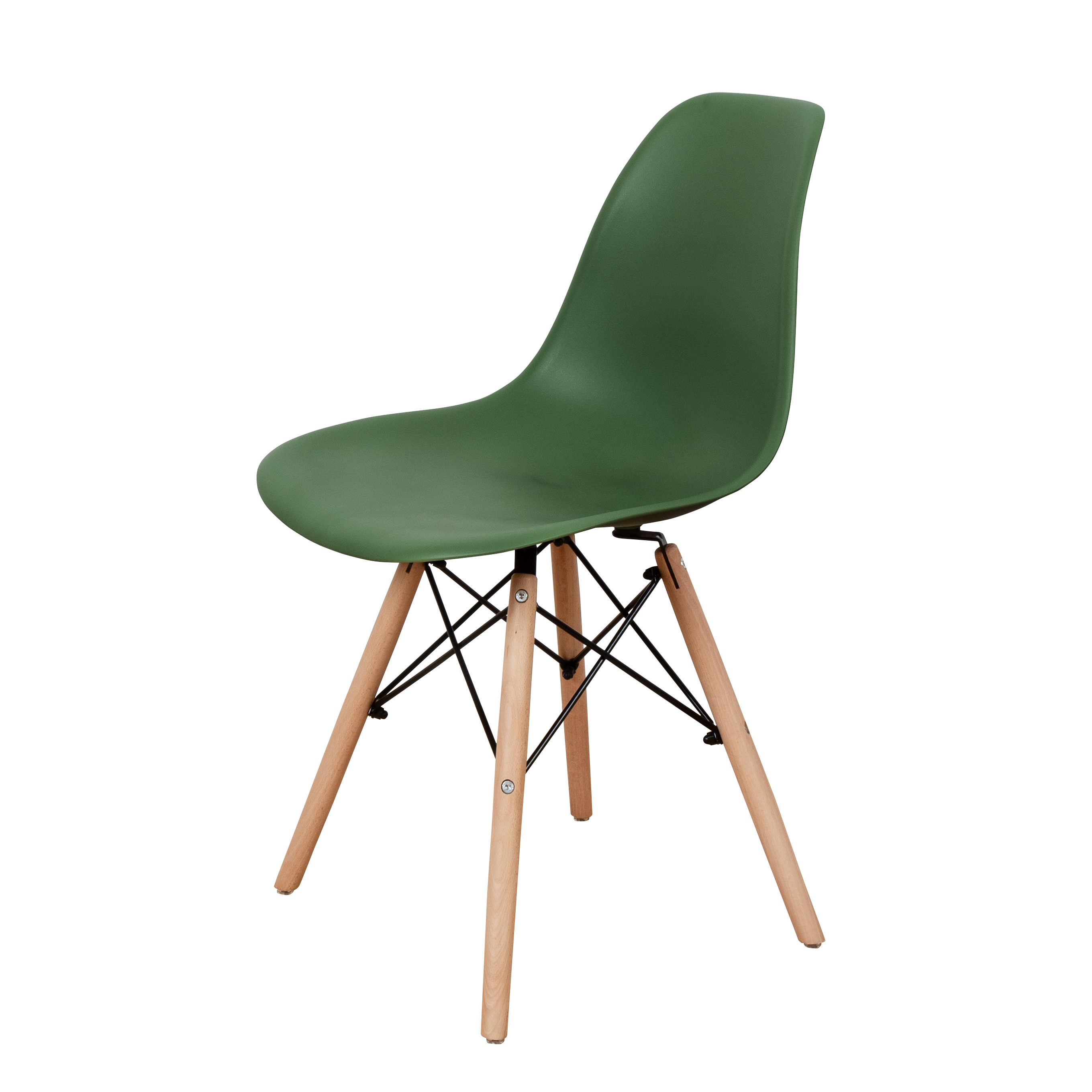 Изображение товара Кухонный стул Derstuhl Wood из пластика и дерева темно-зеленый