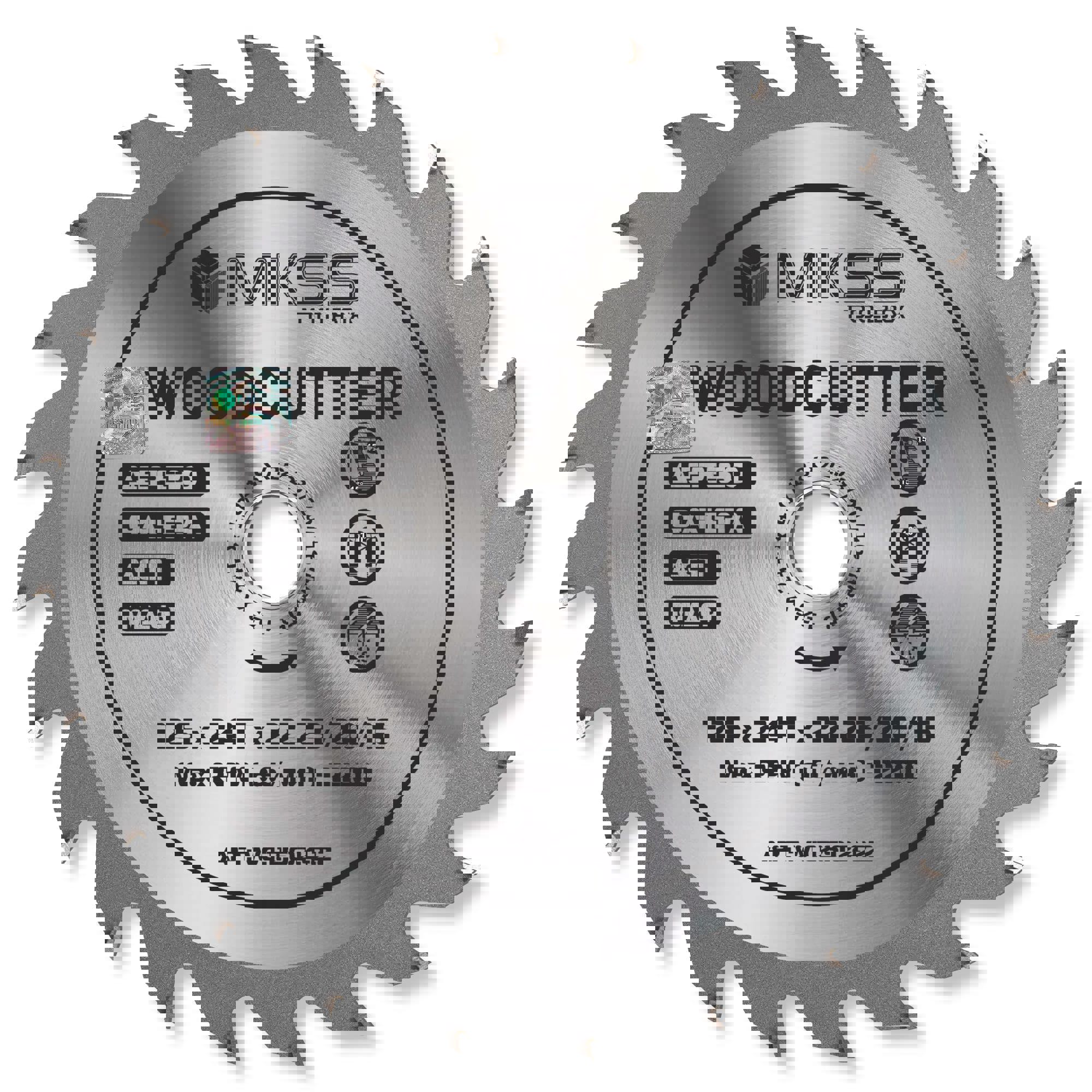 Изображение товара Диск пильный из твердосплава MKSS Toolbox Woodcutter WC1250 125x22.2x1 мм 24 зуба