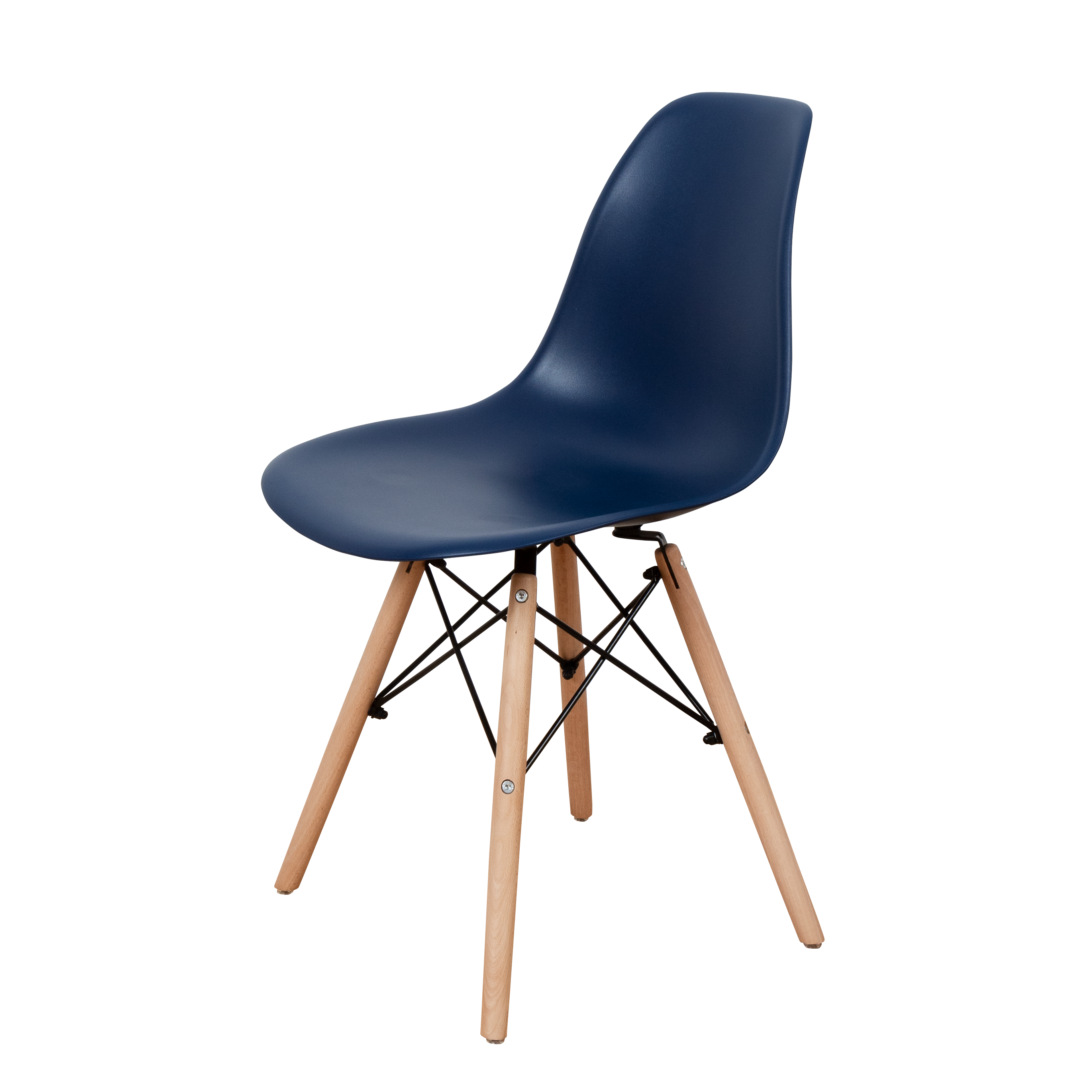 Изображение товара Кухонный стул Derstuhl Wood 45x82x45 см темно-синий из пластика и дерева