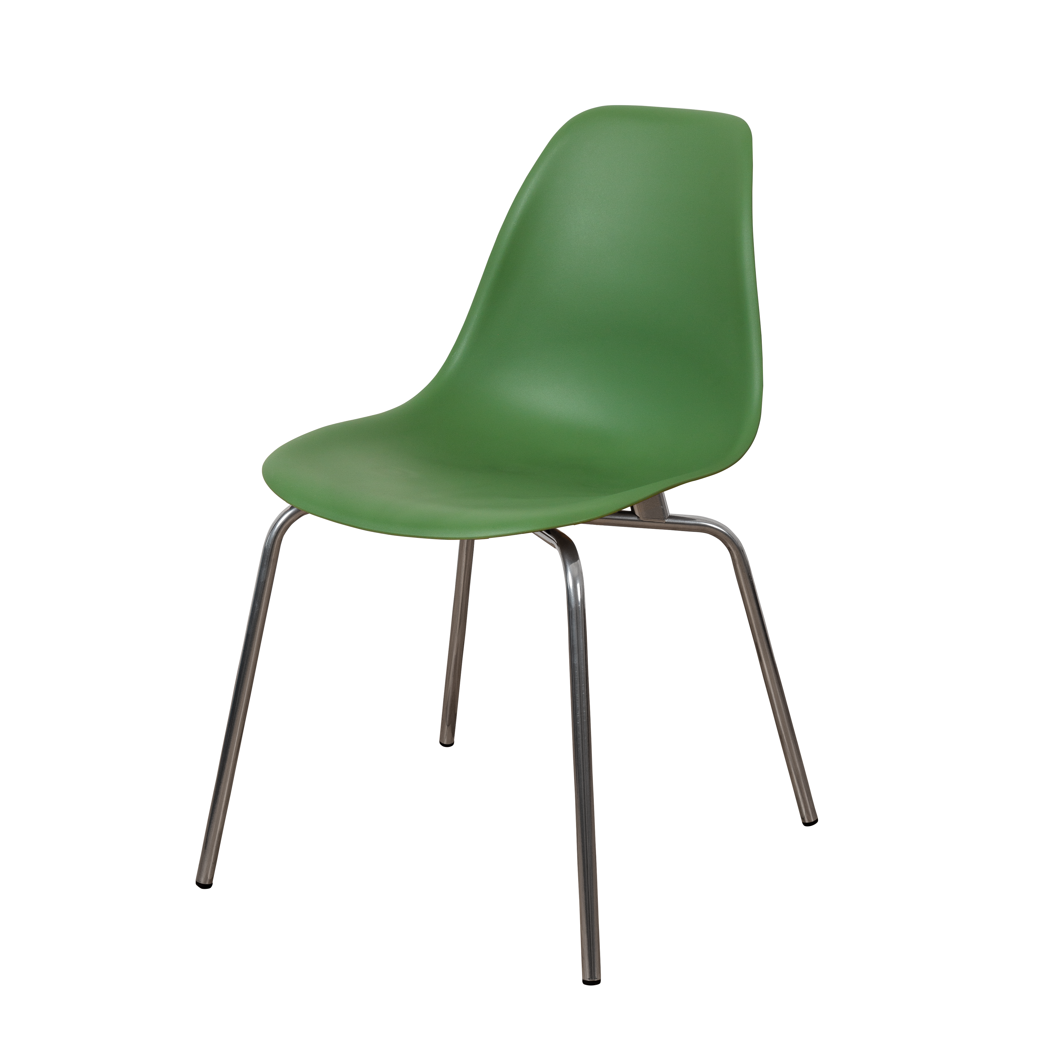 Изображение товара Кухонный стул Derstuhl Elegant chrom 45x82x46 см темно-зеленый пластиковый