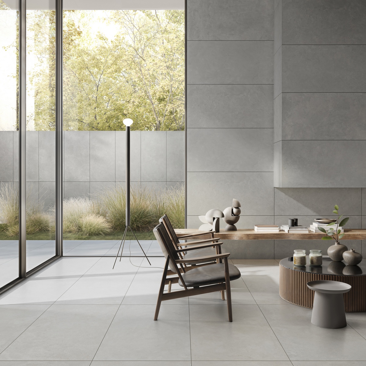 Изображение товара Керамогранит Vitra Cementbase 60x120 см белый имитация бетона морозостойкий