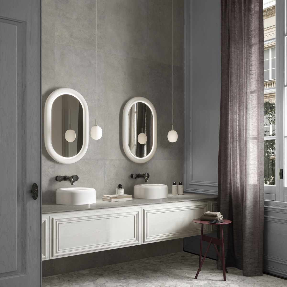 Изображение товара Керамогранит Vitra Cementbase 60x120см серый эффект цемента для стен и пола