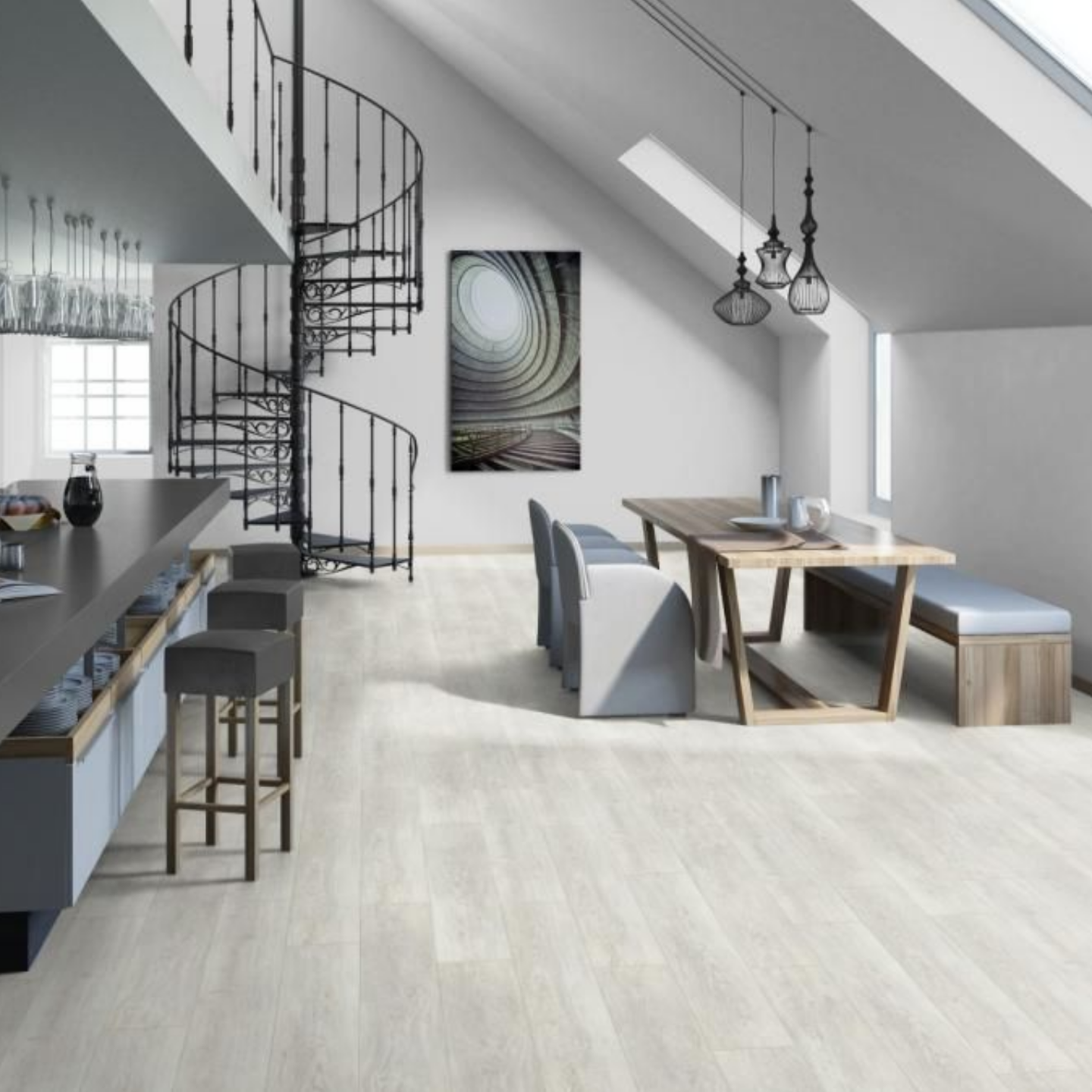 Изображение товара SPC плитка Royce Blackwood Grace 34 класс, толщина 3.85 мм, 1.96 м²