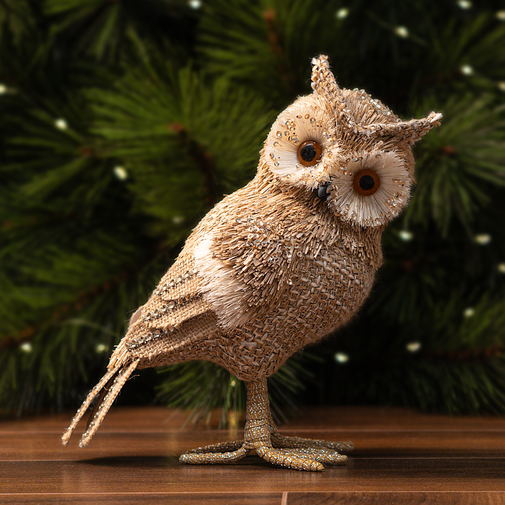 Изображение товара Декоративная фигура KREAFORTA Сова 20 см коричневая праздничный декор