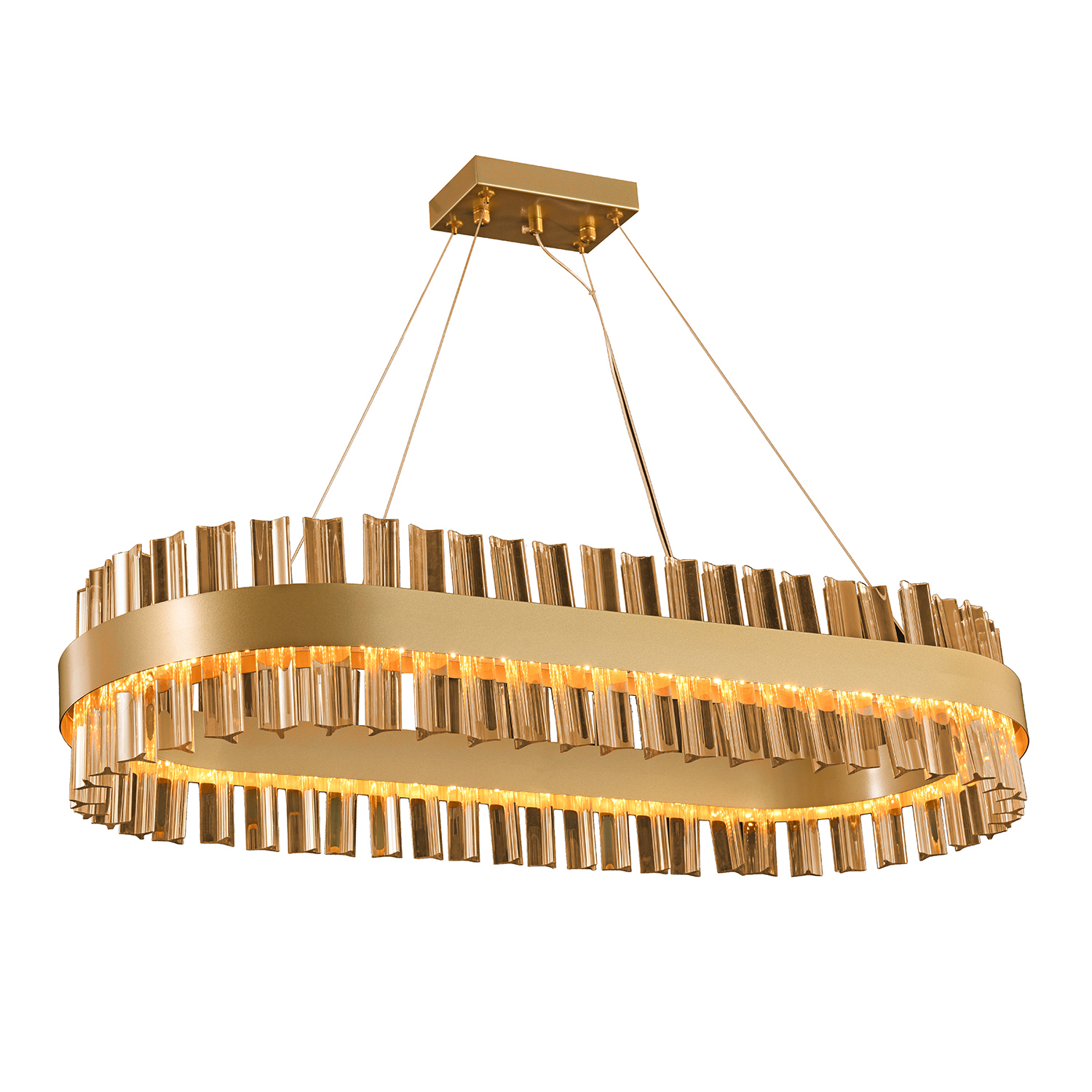 Изображение товара Люстра подвесная Favourite Marquis 4263-8p современная золотая с овальным плафоном 27Вт