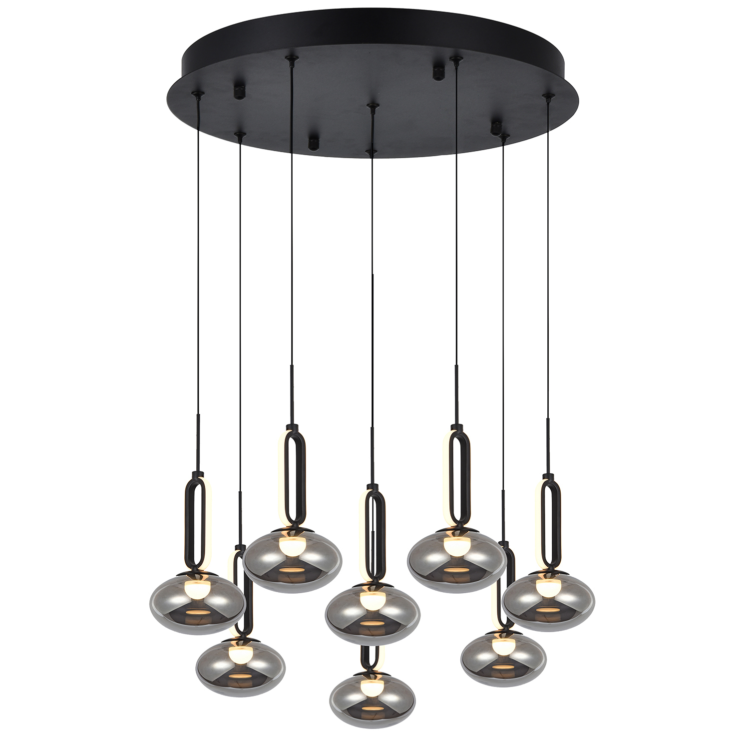 Изображение товара Люстра подвесная светодиодная Favourite Baron 4284-8p 12 м² нейтральный белый свет цвет черный