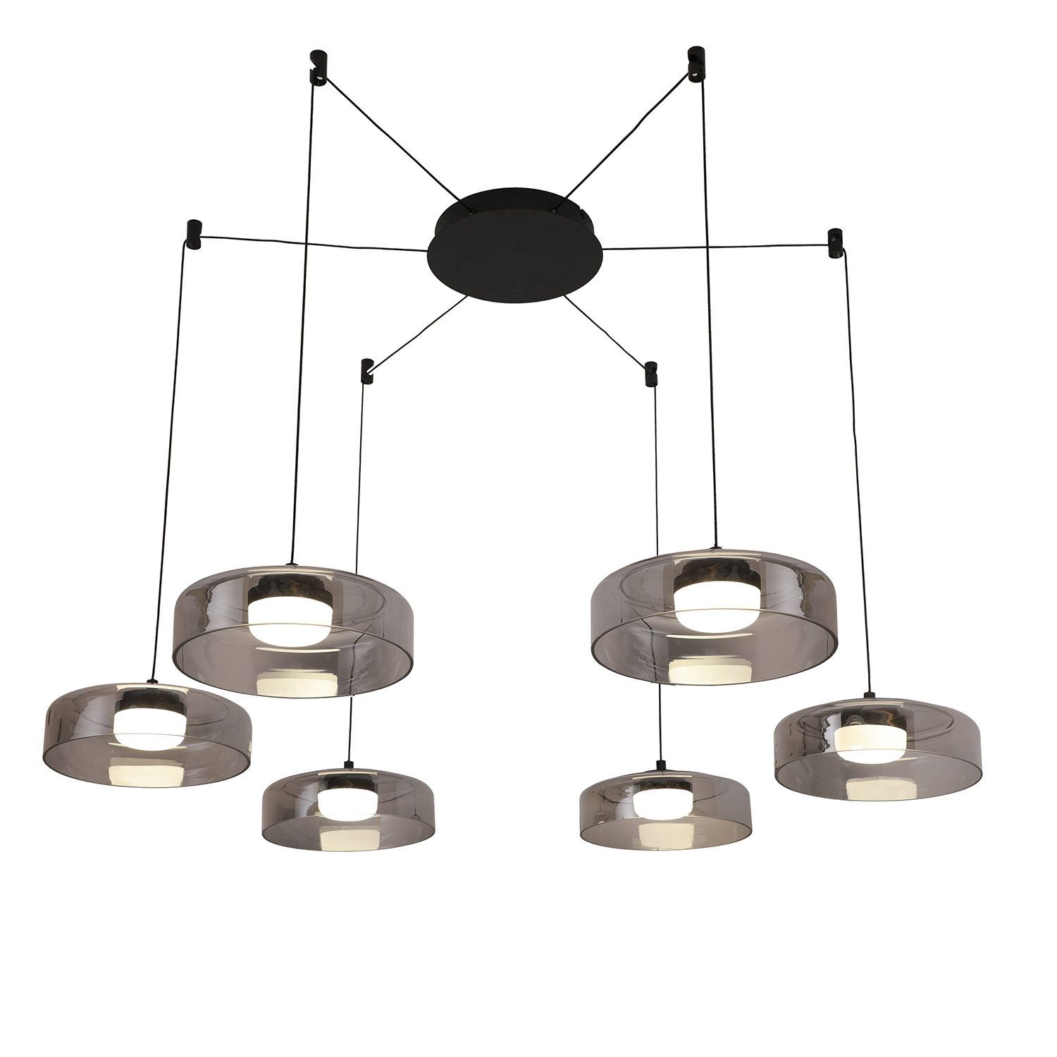 Изображение товара Люстра-паук Favourite Platta 4490-6p с белым светом и регулируемой конфигурацией