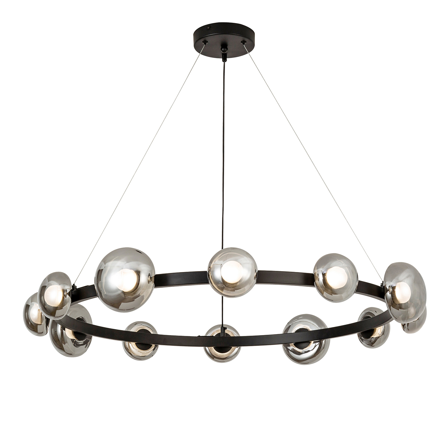 Изображение товара Люстра подвесная Favourite Svamp 4517-12p черная с 12 плафонами