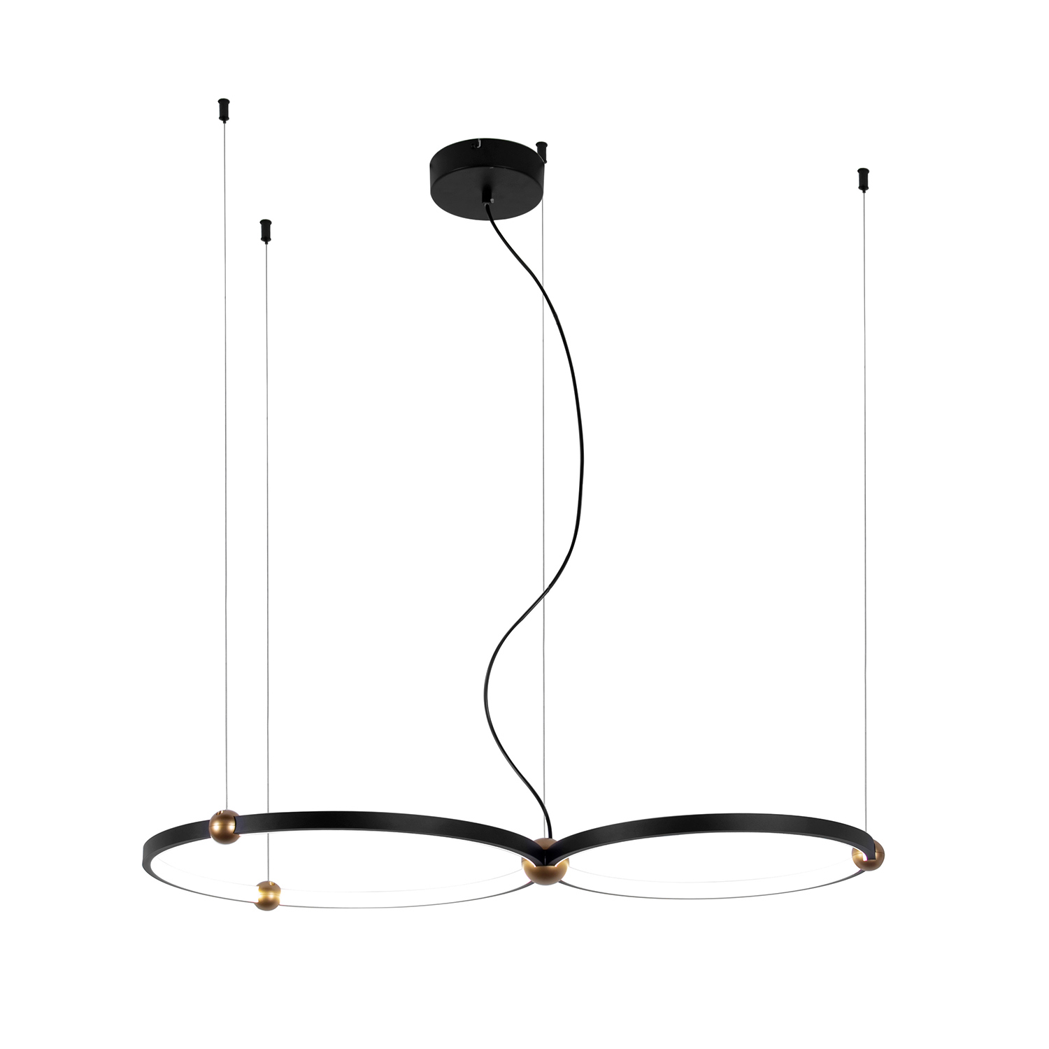 Изображение товара Люстра подвесная Favourite Tornado 4569-2p черная с LED освещением