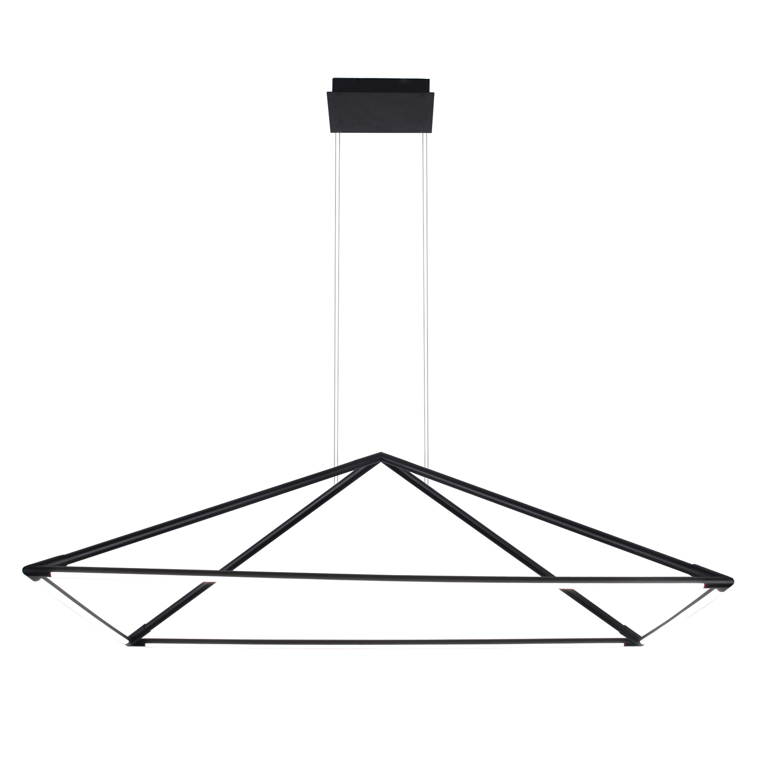 Изображение товара Люстра подвесная Favourite Pyramis 4573-2p черная с пирамидальной формой и светодиодной подсветкой