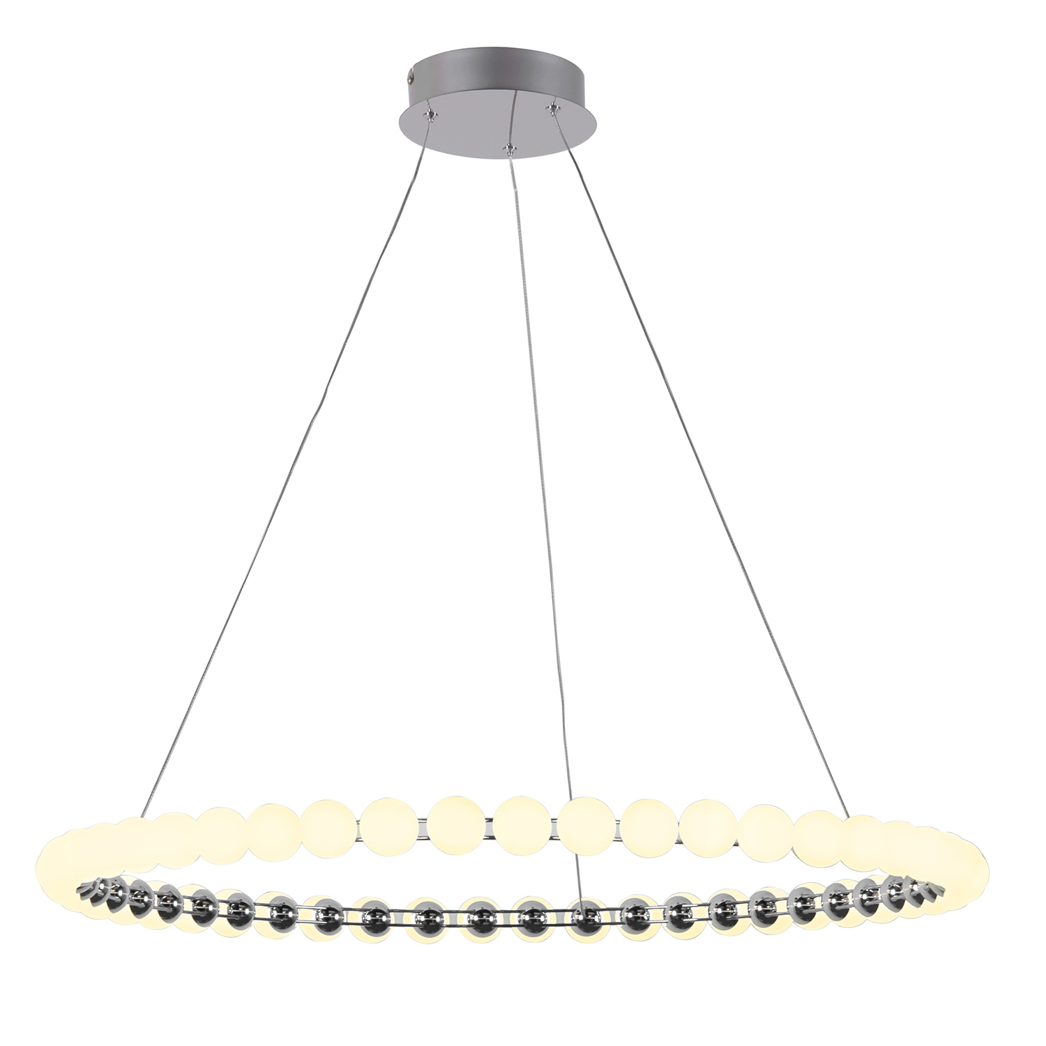 Изображение товара Подвесная светодиодная люстра Favourite Helmet 4589-8p серебристая 14 м²