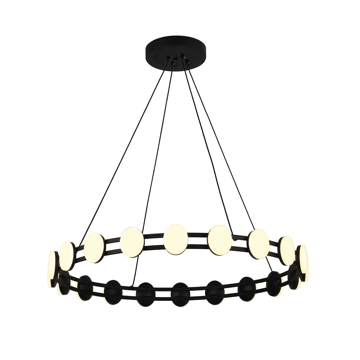 Изображение товара Люстра подвесная светодиодная Favourite Moti 4601-8p 16.744 м² теплый белый (желтый) свет цвет черный