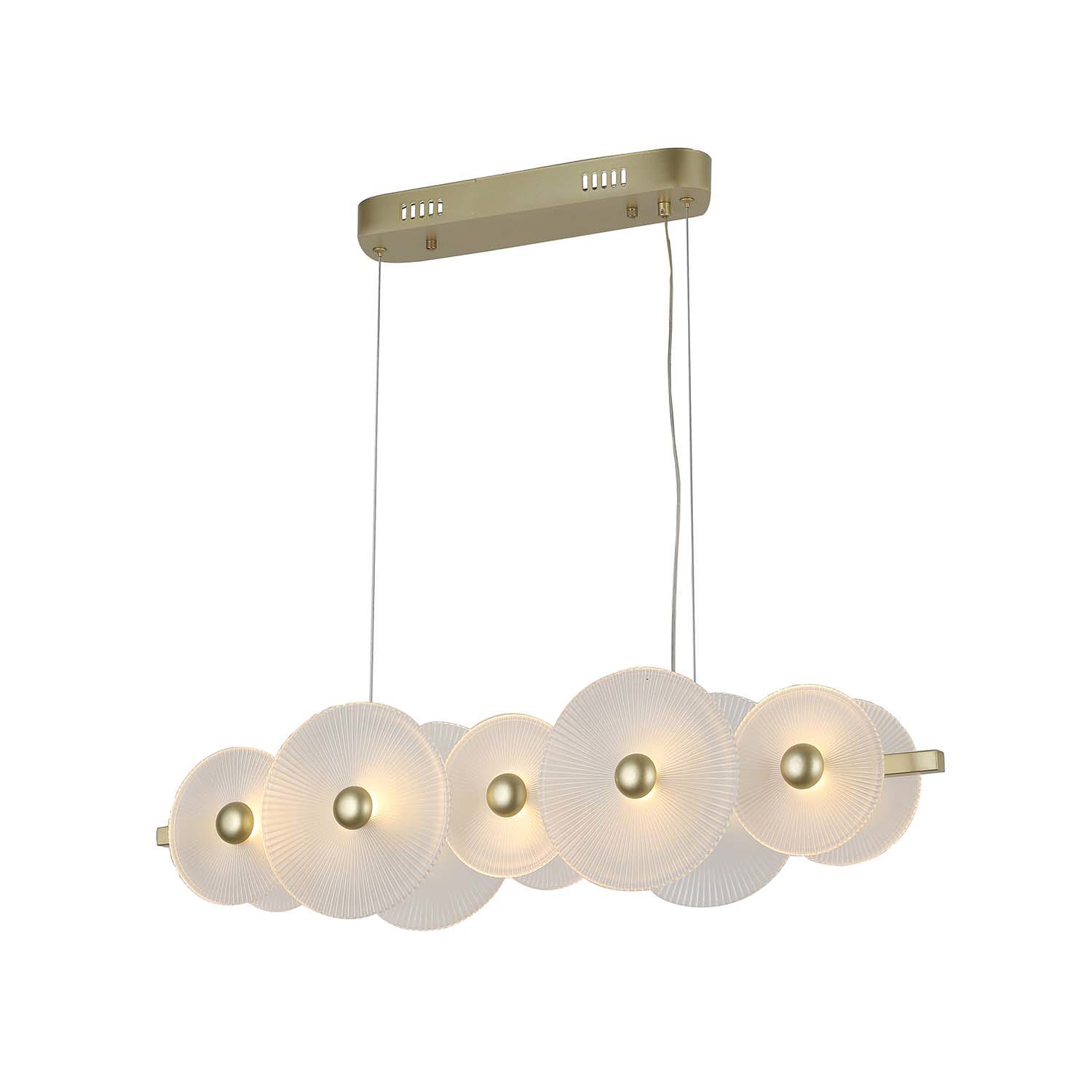 Изображение товара Подвесная светодиодная люстра Favourite Arctium 4605-5p золотая современная