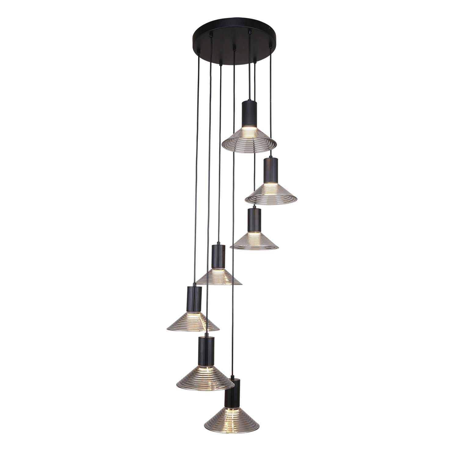 Изображение товара Люстра подвесная Favourite Feris 4622-7p 7 плафонов стиль лофт черный