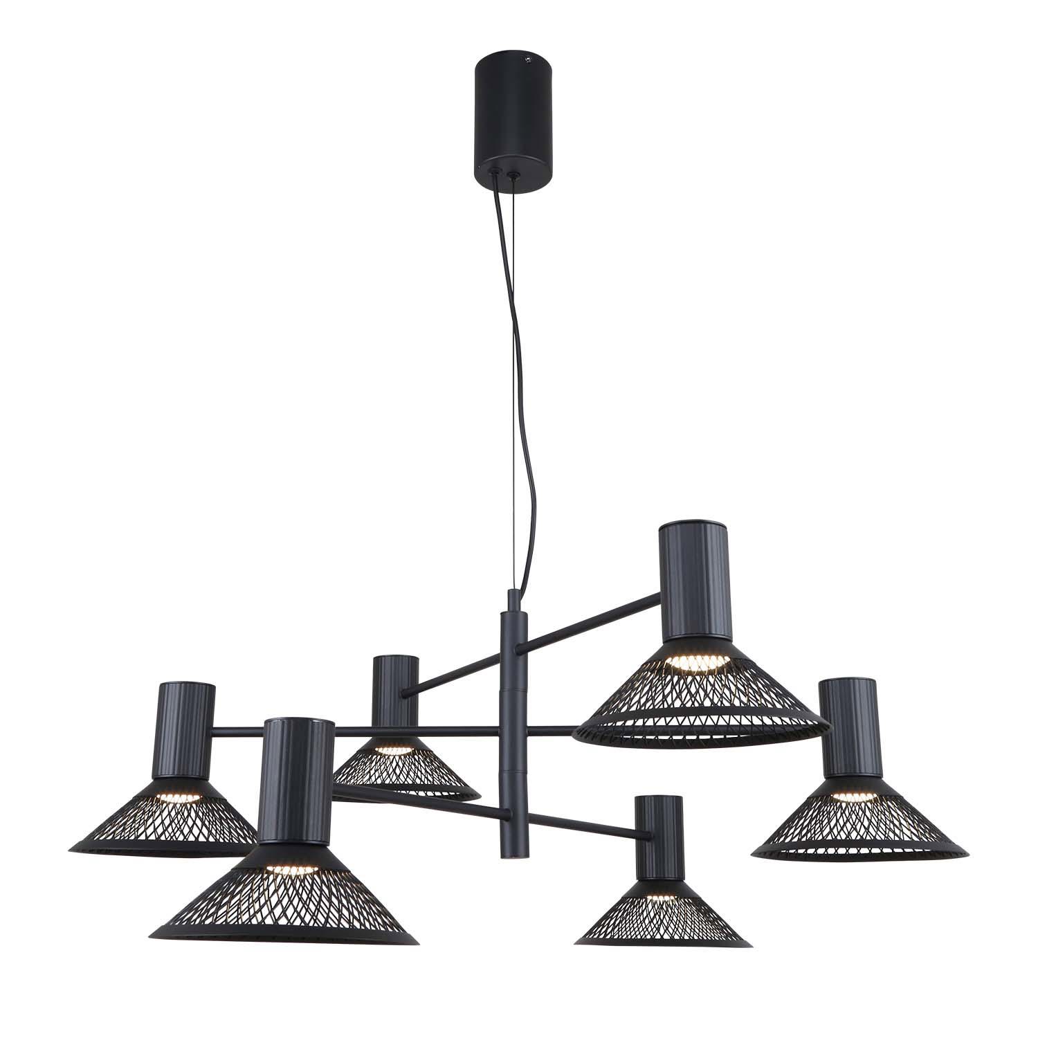 Изображение товара Люстра подвесная Favourite Metrics 4623-6p 6 плафонов стиль лофт черная