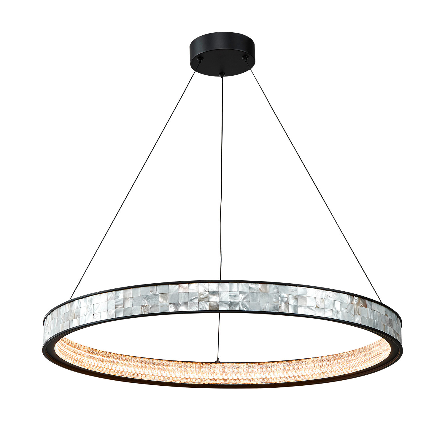 Изображение товара Подвесная светодиодная люстра Favourite Shelty 5 м² черный экологичный дизайн