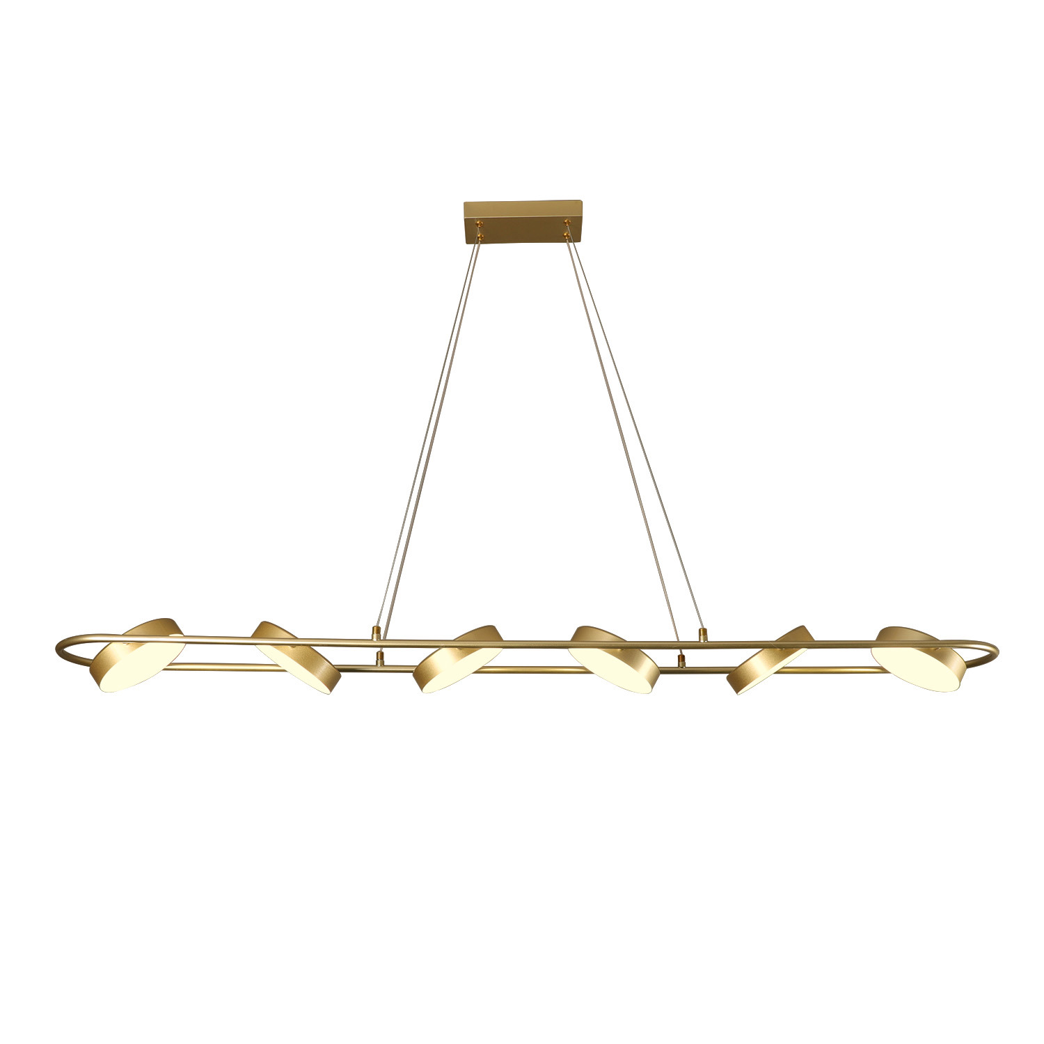 Изображение товара Люстра подвесная светодиодная Favourite Abris с пультом управления 14.419 м² регулируемый белый свет цвет золотистый