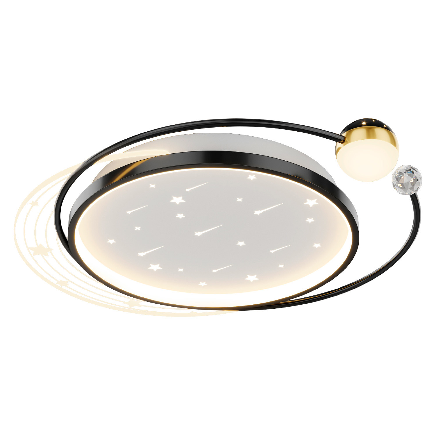 Изображение товара Люстра потолочная Favourite Cruise светодиодная регулируемая 12 м² черный белый