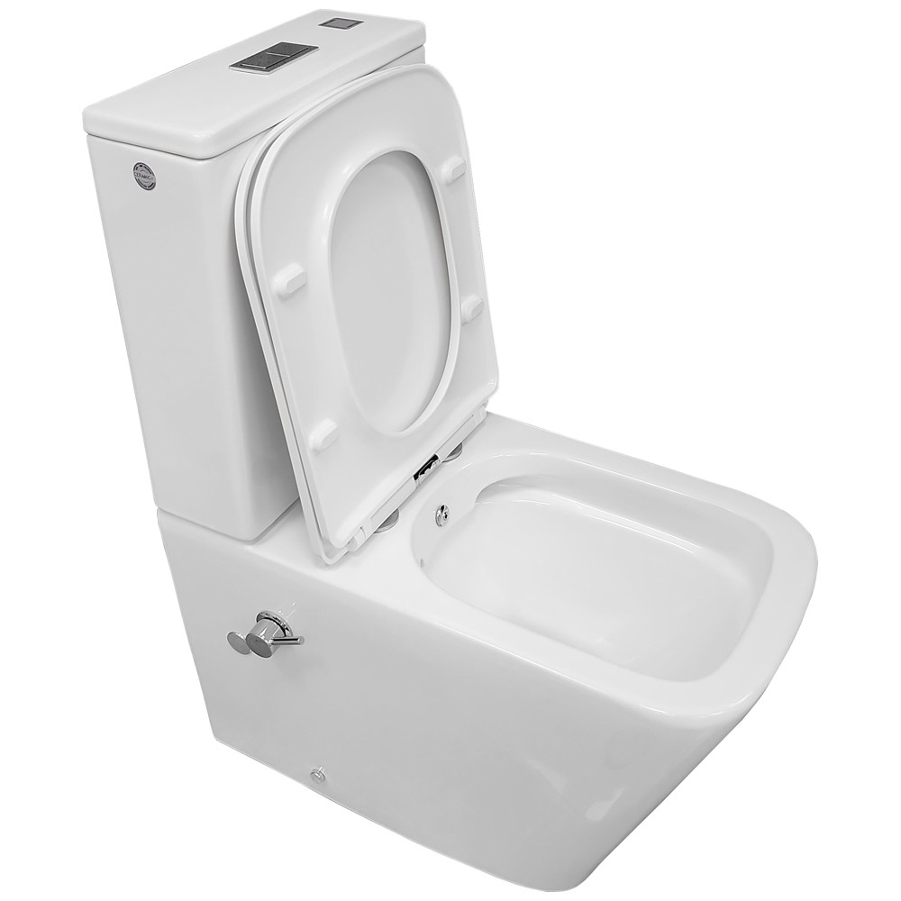 Изображение товара Унитаз-компакт Bloomix X-Cube AD3003RSB/UF1 Ceramic+ безободковый с функцией биде и смесителем