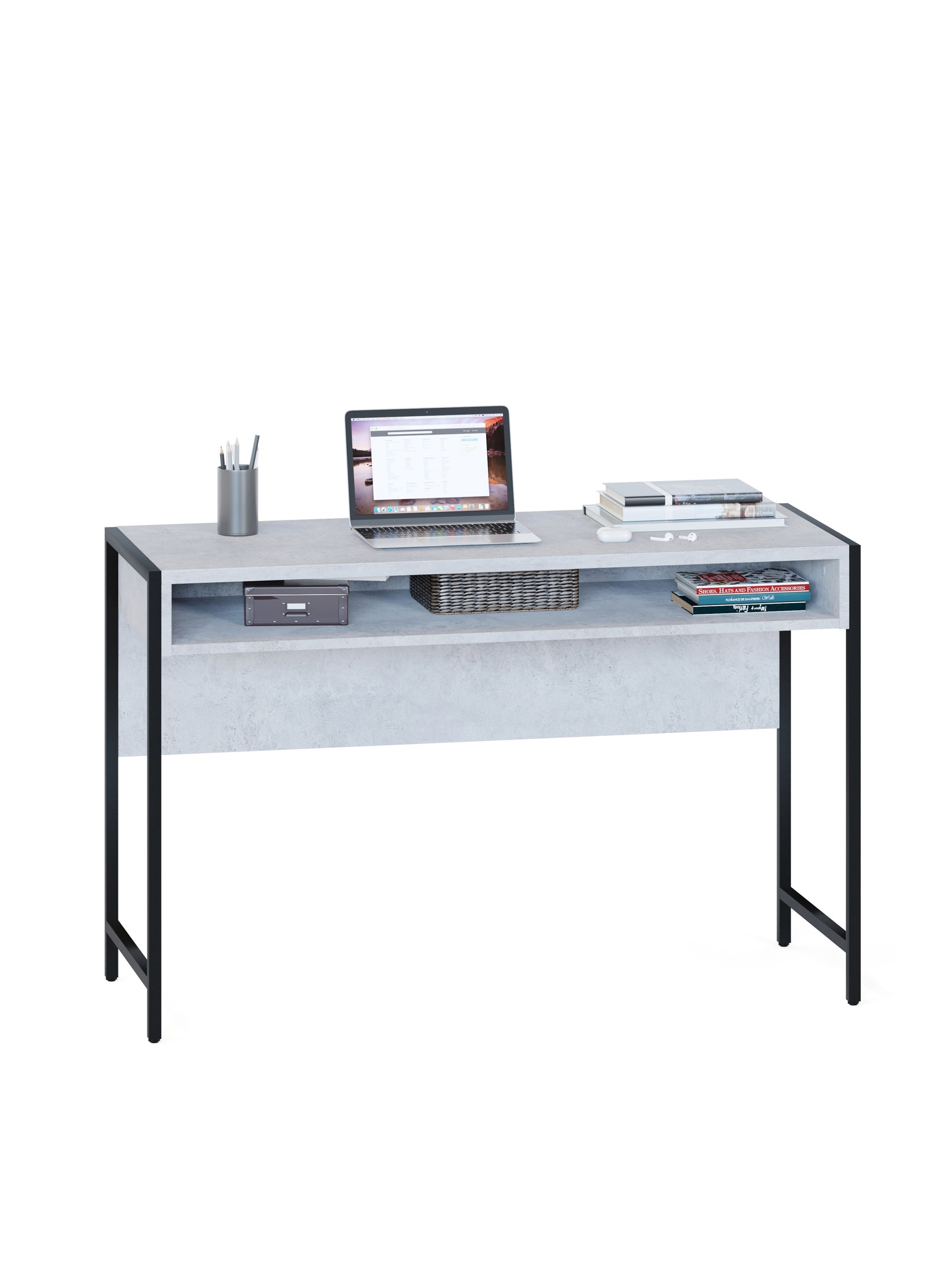 Изображение товара Стол письменный Сокол Лофт с нишей 117x75x44 см ЛДСП цвет бетон