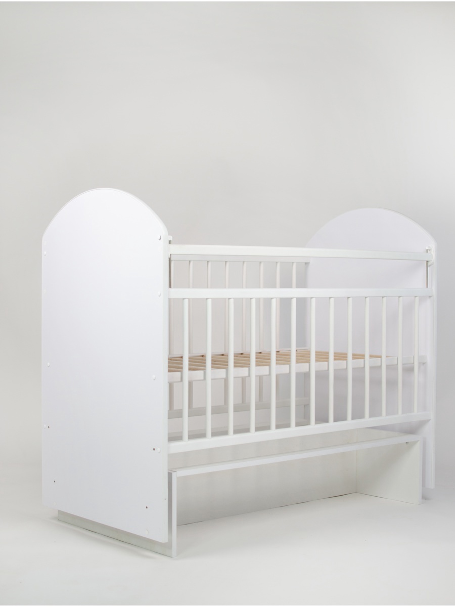Изображение товара Кровать для новорожденных Сима-ленд Bellucci с маятником 108x66 см дерево белая
