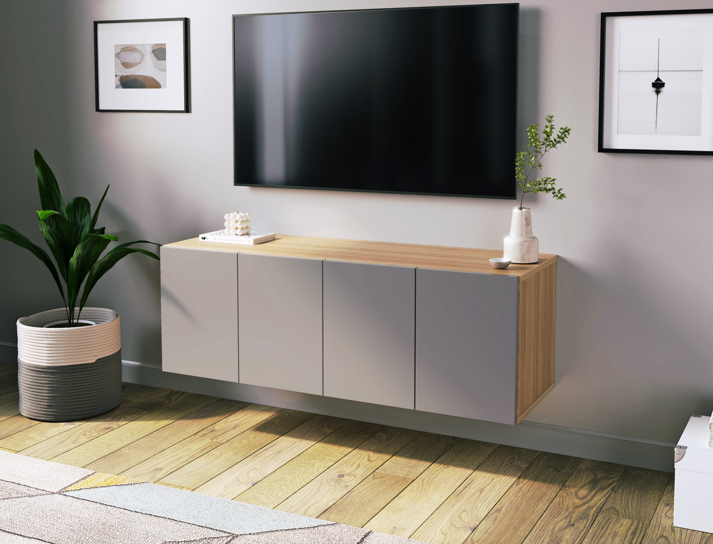Изображение товара Тумба под телевизор Metaldesign MD 8226 100x35x33 см стиль loft для гостиной