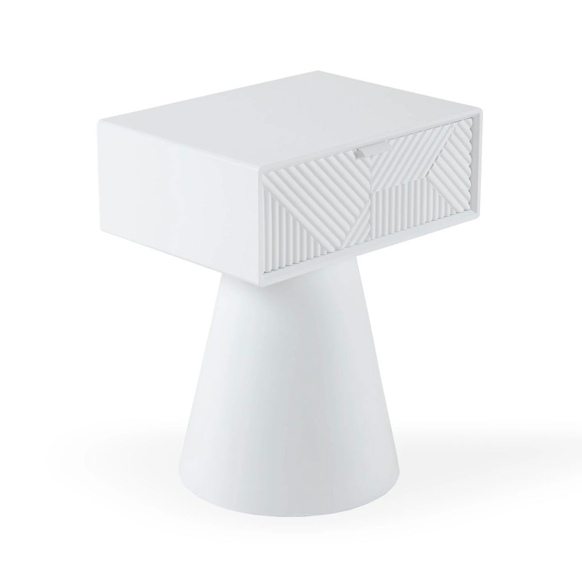 Изображение товара Тумба прикроватная Огого обстановочка! 31x50x40 см 1 ящик МДФ цвет белый