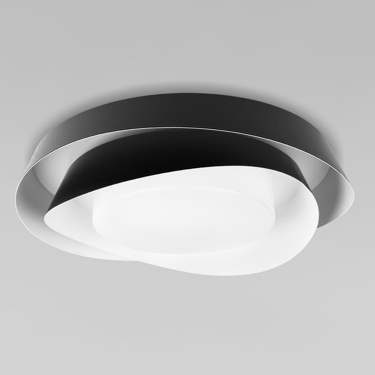 Изображение товара Люстра потолочная светодиодная Loft It Petale 10256 черная мощность 30 Вт для натяжных потолков