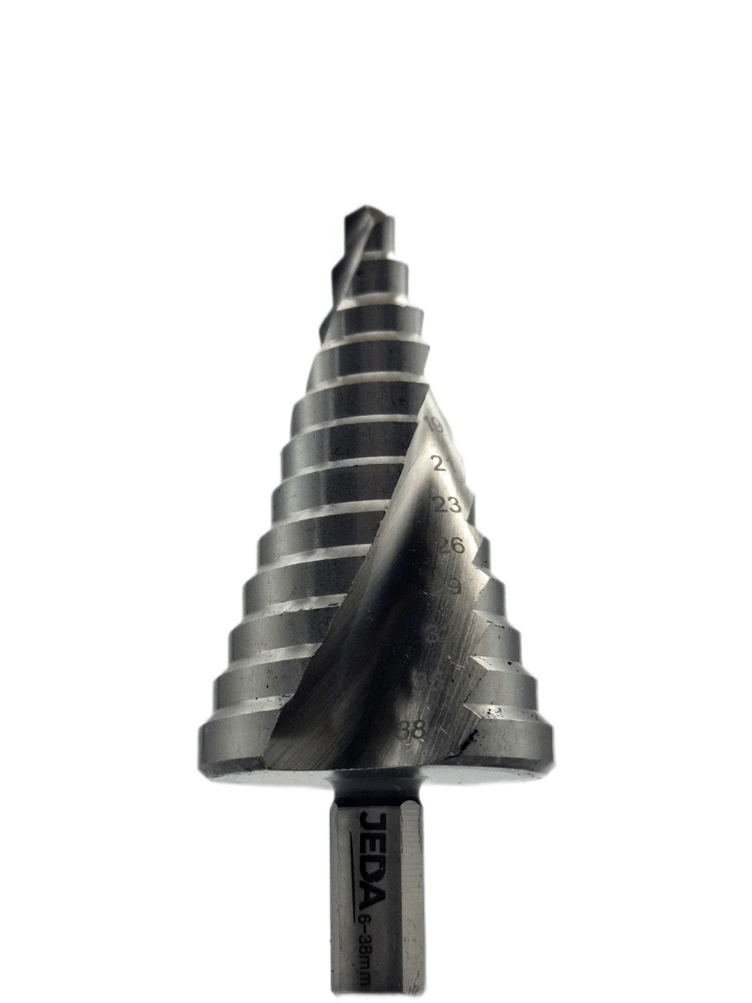 Изображение товара Сверло ступенчатое по металлу HSS Jeda J72360 38x200 мм