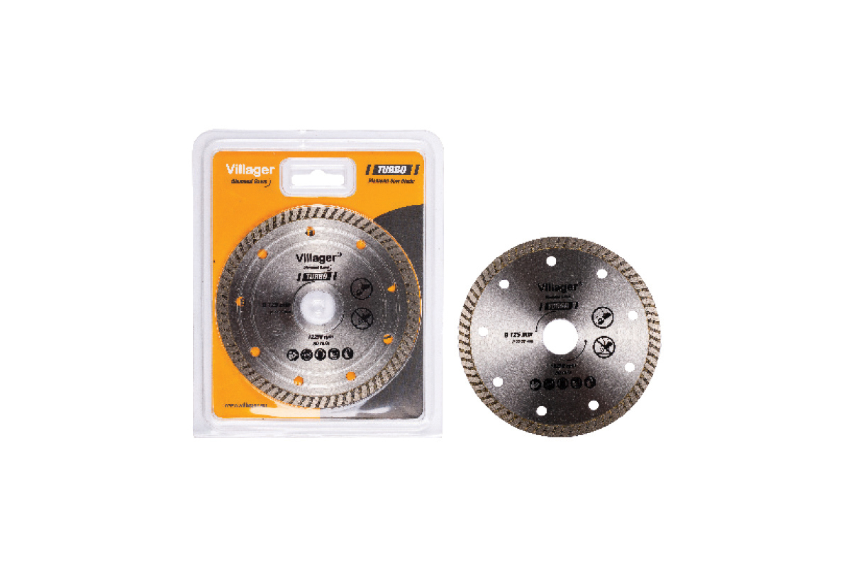 Изображение товара Диск алмазный по бетону Villager DCBT-115 сплошной 115x22.2x2 мм, 2 шт