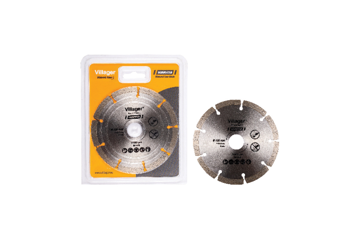 Изображение товара Диск алмазный по бетону Villager DCB-125C 115x22.2 мм сегментированный набор 2 шт