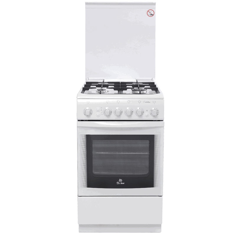 Изображение товара Газовая плита с духовкой De luxe 107362 50x85x60 см цвет белый Изображение товара Газовая плита с духовкой De luxe 107362 50x85x60 см цвет белый