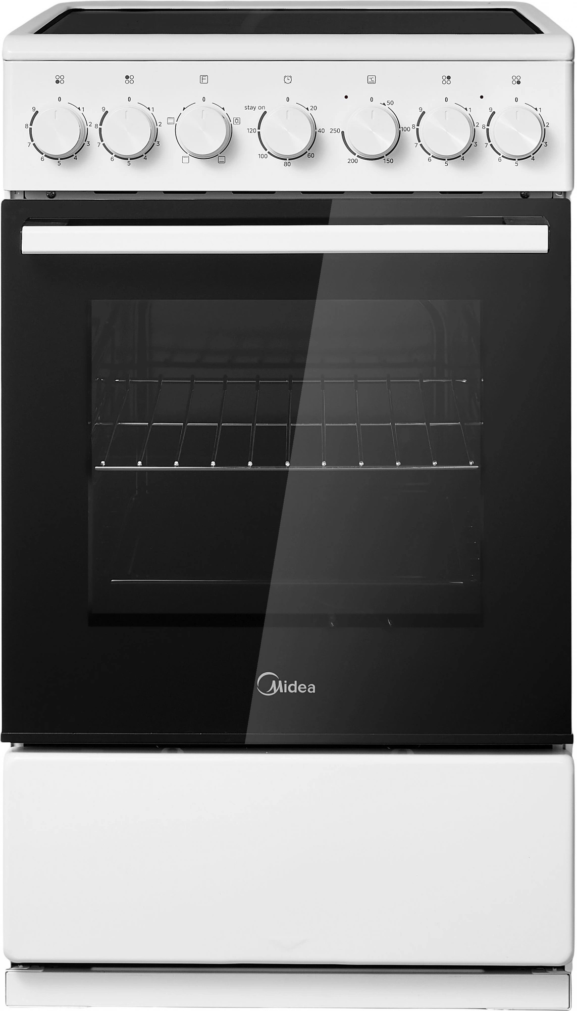 Изображение товара Кухонная электрическая плита Midea 2097060 55x93x68 см белая стеклокерамика