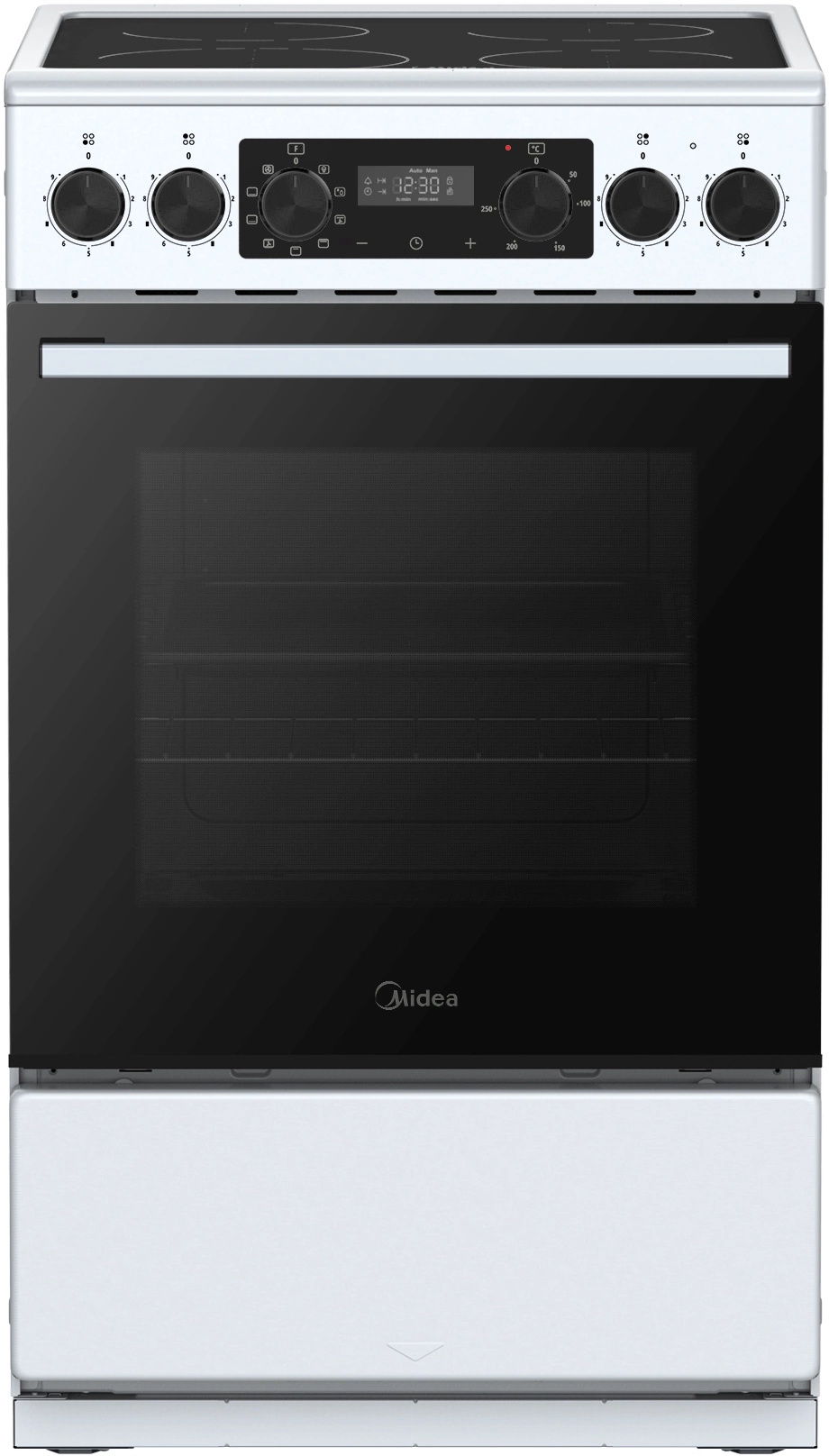 Изображение товара Кухонная электроплита MIDEA MFO-D4E20T9E 55x93 см белая стеклокерамика